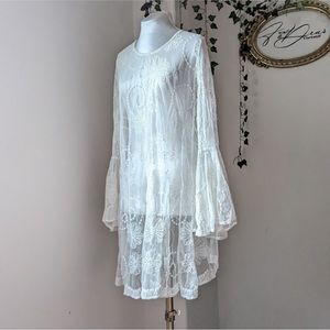Mechant Embroidered Mini Dress Vintage | L